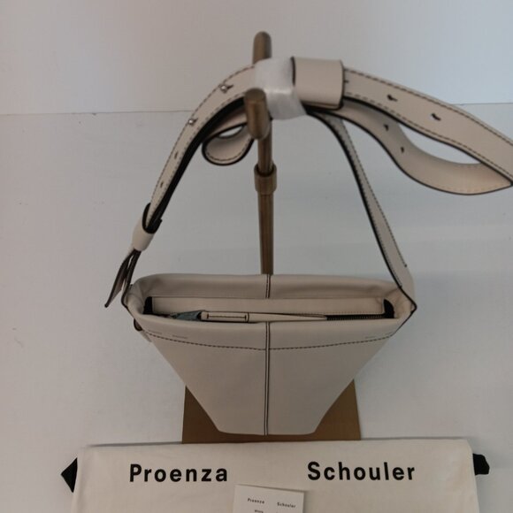 Proenza Schouler White Label Barrow Off-White Leather Bucket Bag - Picture 6 of 16